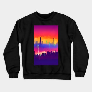 City Skyline Graffiti Crewneck Sweatshirt